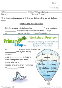 Friction and air resistance