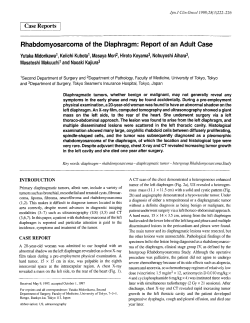 Rhabdomyosarcoma of the Diaphragm: Report of an Adult Case
