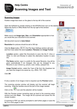 Scanning Images and Text