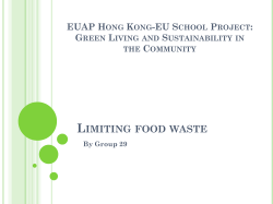 limiting food waste - The International School of The Hague