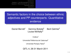 Semantic factors in the choice between ethnic adjectives and