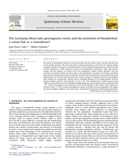 The Laschamp-Mono lake geomagnetic events and the extinction of