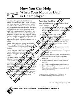 How You Can Help When Your Mom or Dad is Unemployed, EC 1401