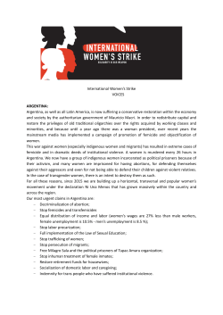International Women`s Strike VOICES ARGENTINA