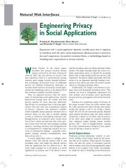 Engineering Privacy in Social Applications
