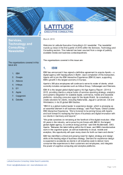 March 2016 - latitude executive consulting