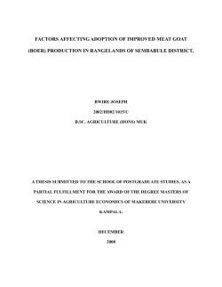 factors affecting adoption of improved meat goat