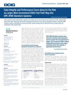 Data Integrity and Performance Come along for the Ride as Larger