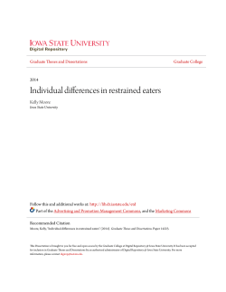 Individual differences in restrained eaters