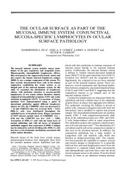 the ocular surface as part of the mucosal immune system