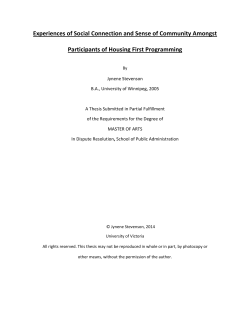 Experiences of Social Connection and Sense of