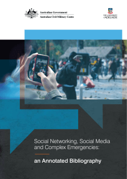 Social Networking, Social Media and Complex Emergencies: an