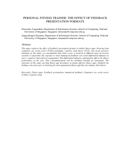 personal fitness trainer: the effect of feedback presentation formats