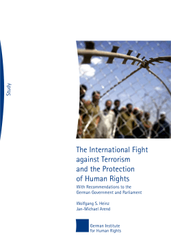 The International Fight against Terrorism and the Protection of
