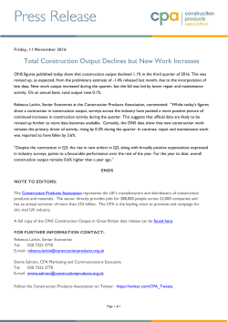 Total Construction Output Declines but New Work Increases