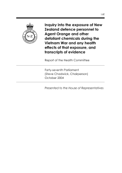 Inquiry into the exposure of New Zealand defence