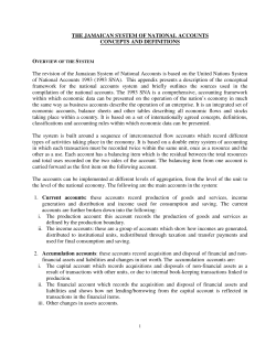 THE JAMAICAN SYSTEM OF NATIONAL ACCOUNTS CONCEPTS