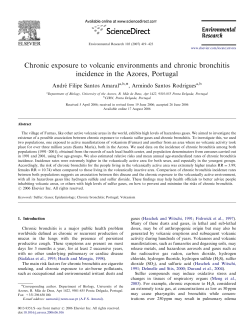 Chronic exposure to volcanic environments and chronic bronchitis
