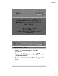 Presentation - Health Care Compliance Association