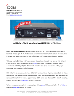 Add Before Flight: Icom America at 2017 SUN `n FUN Expo
