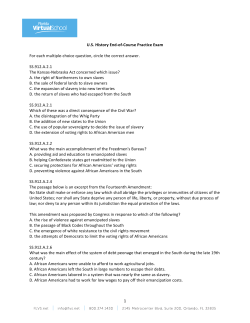 Florida Virtual US History Practice Test