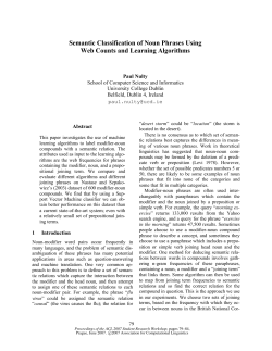 Semantic classification of noun phrases using web counts and