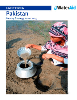 Pakistan country strategy 2010-2015