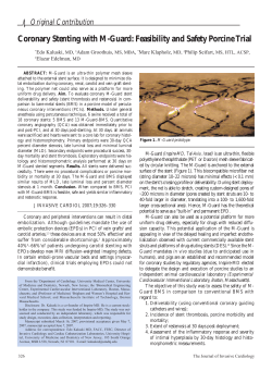 Coronary Stenting with M-Guard: Feasibility and