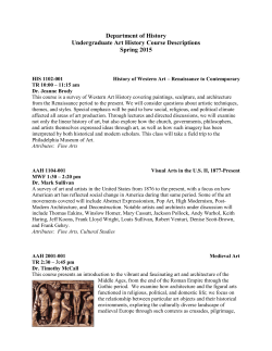 Department of History Undergraduate Art History Course