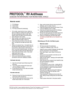 PROTOCOL&reg; RV Antifreeze - Thermal Fluid Technologies, Inc.
