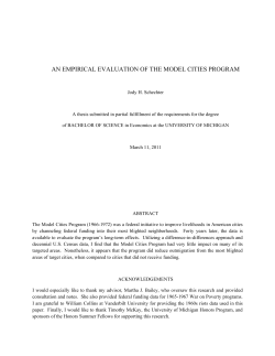 an empirical evaluation of the model cities program