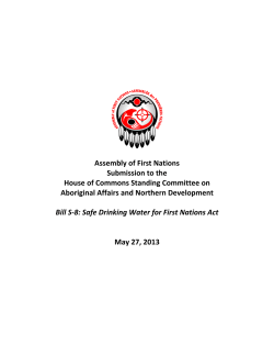 Assembly of First Nations presentation to The Standing Senate