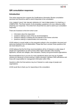 Qualifications Information Review