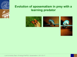 Evolution of aposematism