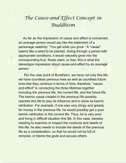 The Cause-and-Effect Concept in Buddhism