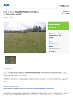 Area of land, Opposite Meadowlands Close, &pound;25,000 Plot for sale
