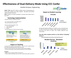 Effectiveness of Dual-Delivery Mode Using CCC Confer