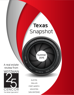 Texas Snapshot - The Weitzman Group