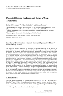 Potential Energy Surfaces and Rates of Spin Transitions