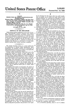 Production of alpha-calcium sulfate hemihydrate