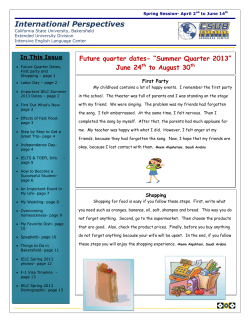 International Perspectives - California State University, Bakersfield