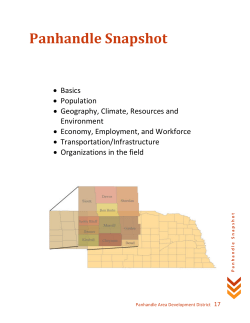 Panhandle Snapshot - Panhandle Area Development District