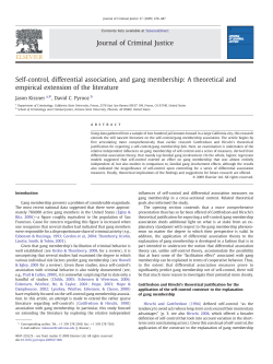 Self-control, differential association, and gang