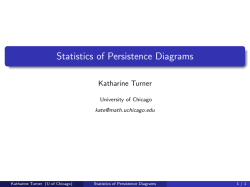 Introduction to some statistics of persistence diagrams