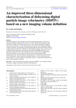 An improved three-dimensional characterization of defocusing