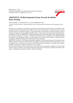ARISTOTLE: All Risk Integrated System Towards the Holistic Early