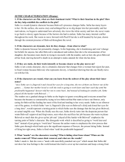 SETHE CHARACTERIZATION (Drama):