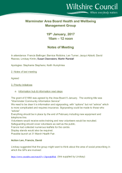 HWB mtg 190117 , item 10. PDF 265 KB