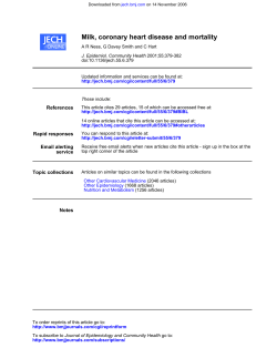 Milk, coronary heart disease and mortality