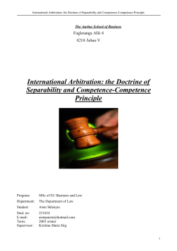 the Doctrine of Separability and Competence